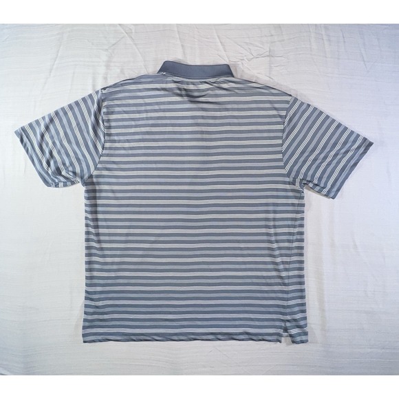 PGA Tour Golf Shirt Size XL Extra Large Polo Gray White Striped - Picture 7 of 11